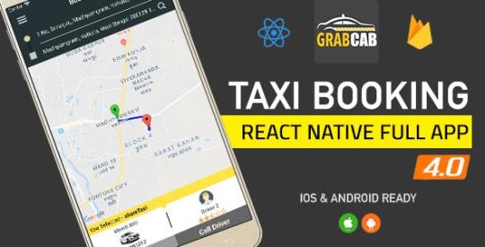 GrabCab v4.1.0 - React Native Full Taxi App Nulled
