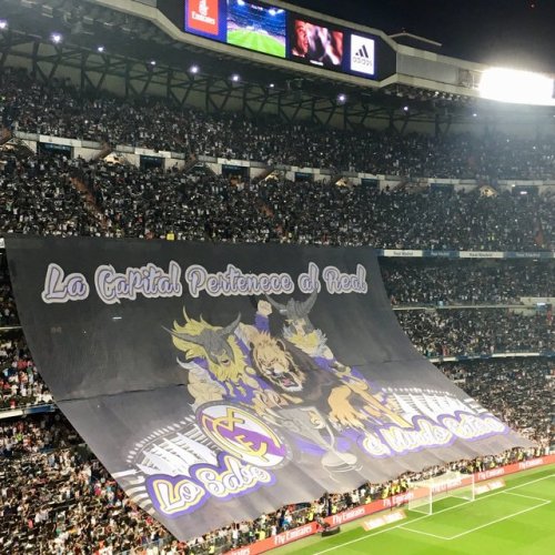 salehmadridista:Real Madrid fans Tifo [The capital belongs to...