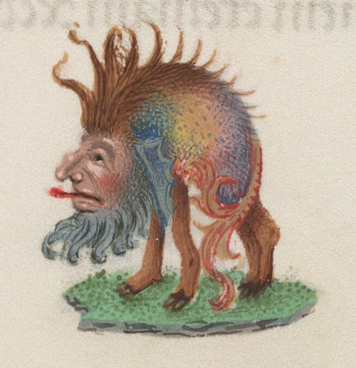 mediumaevum:Funky beasts from a Book of Hours attributed to an...