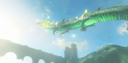 aestheticbotw:Farosh over Lake Hylia ⚡