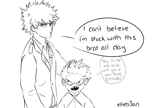 Ellen's Art Blog (Bakugo got stuck mentoring Tamashiro for the day...)