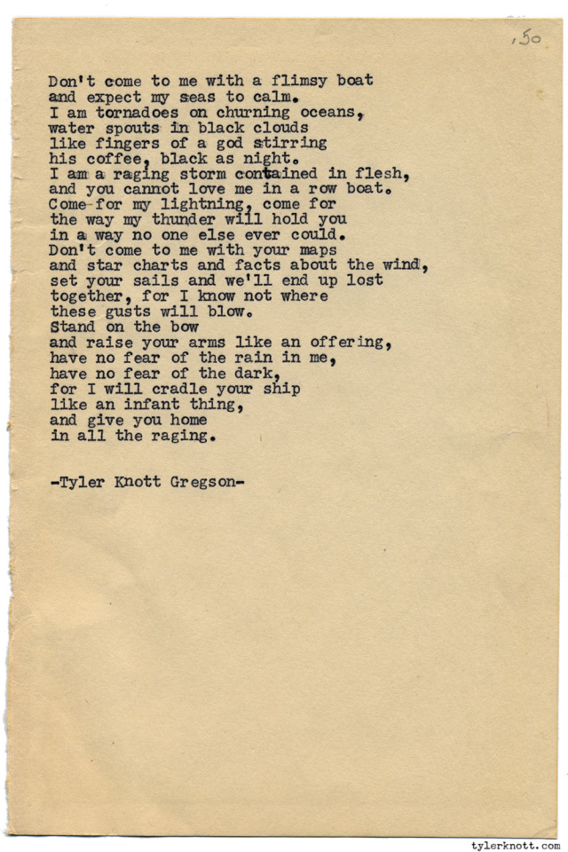 Tyler Knott Gregson — Typewriter Series #1000 by Tyler Knott Gregson ...