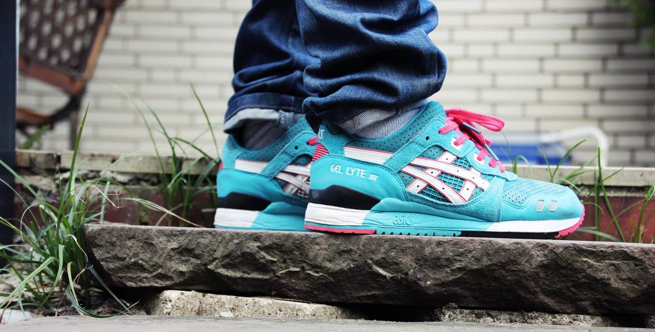 asics gel lyte iii teal dragon