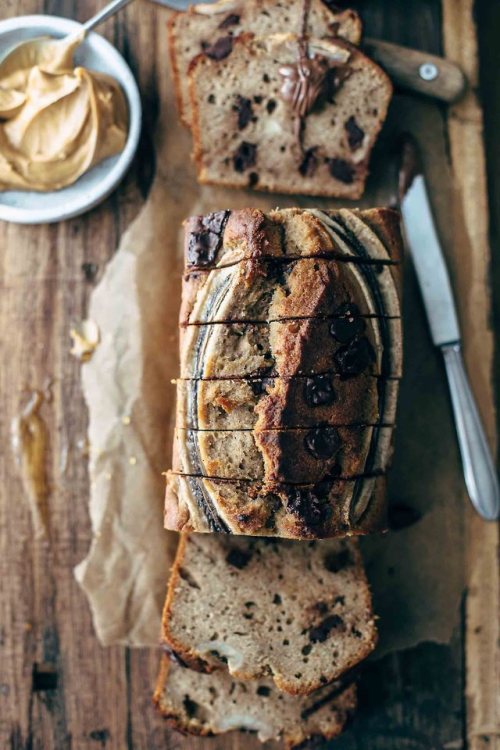 sweetoothgirl:CHOCOLATE PEANUT BUTTER BANANA BREAD