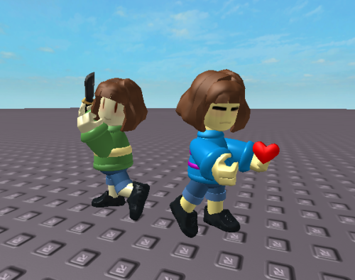 Roblox Studio Tumblr - whoop just finished making chara and frisk models on roblox studio they came out pretty good also i just got into unions which finally i don t need to