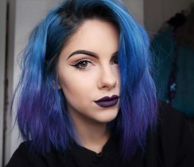 Ombre On Short Hair Purple Tumblr