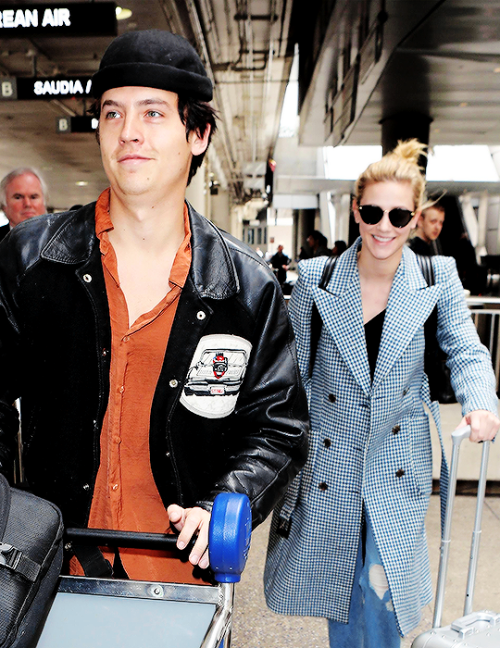 sprouseharts:Lili Reinhart and Cole Sprouse spotted arriving...