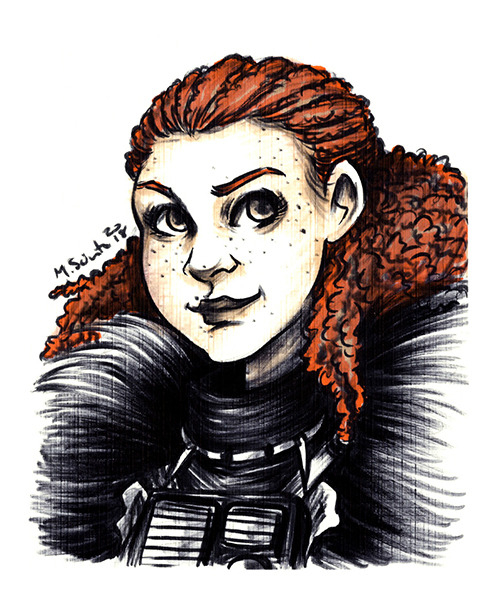 Enfys Nest ink sketch