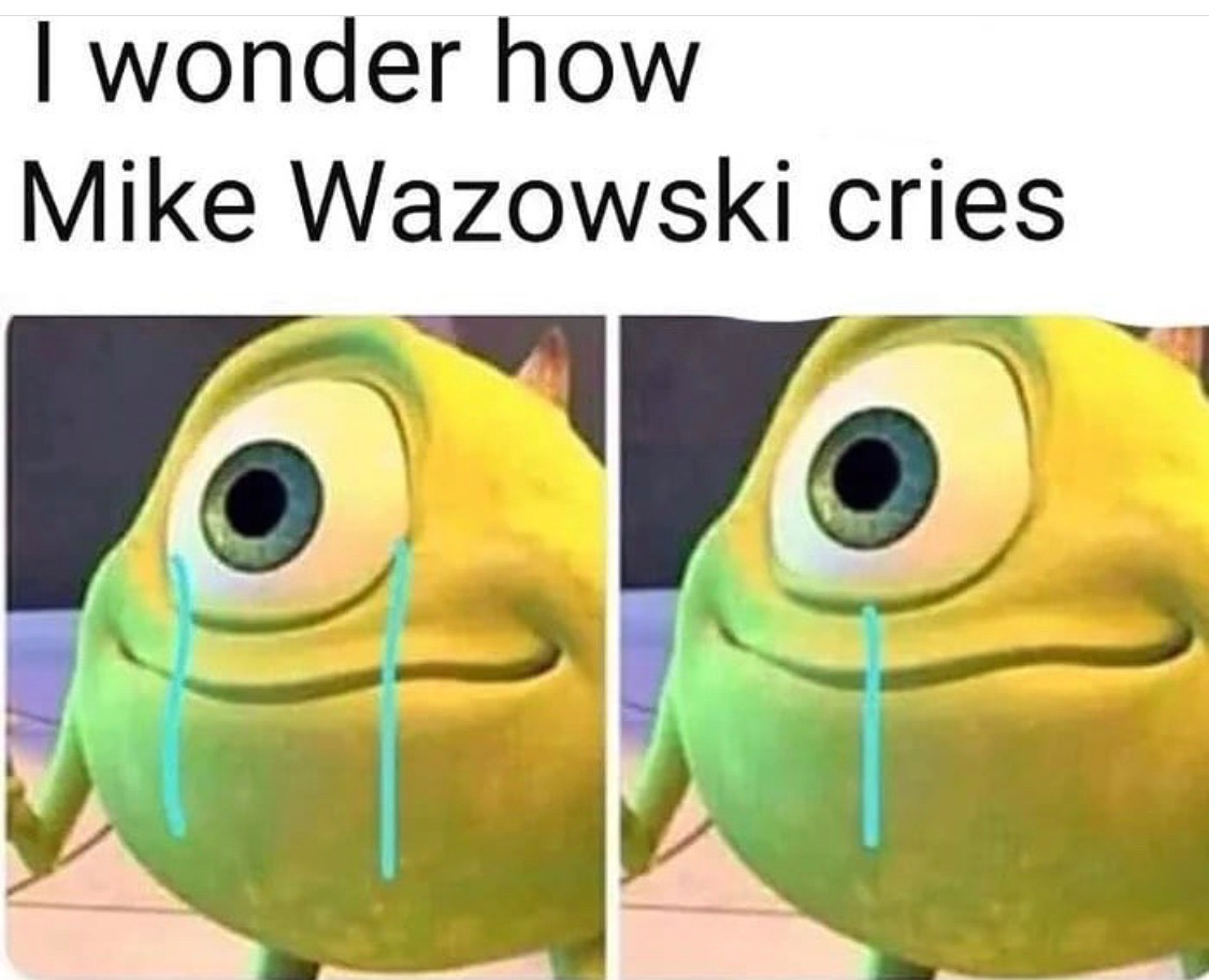Mike Wazowski Cries Funny Memes.