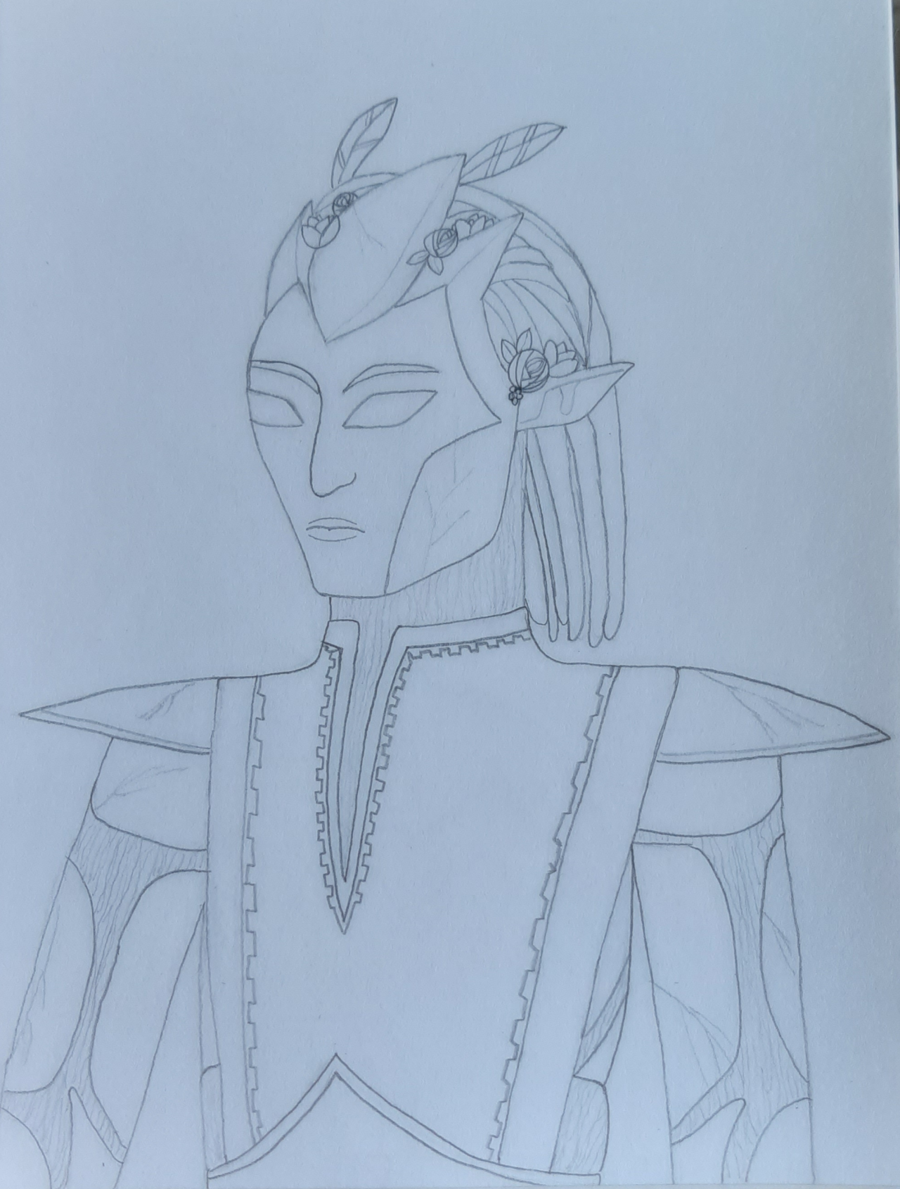 A pencil sketch of Sentry from High Rollers Aerois