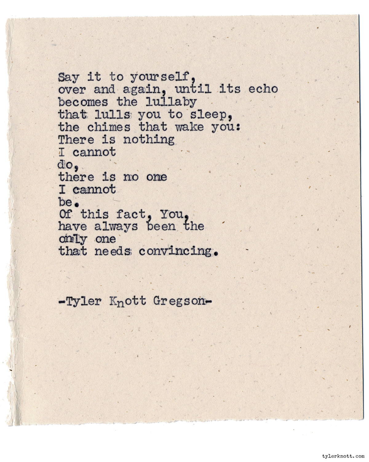 Tyler Knott Gregson — Typewriter Series #1105 by Tyler Knott Gregson...