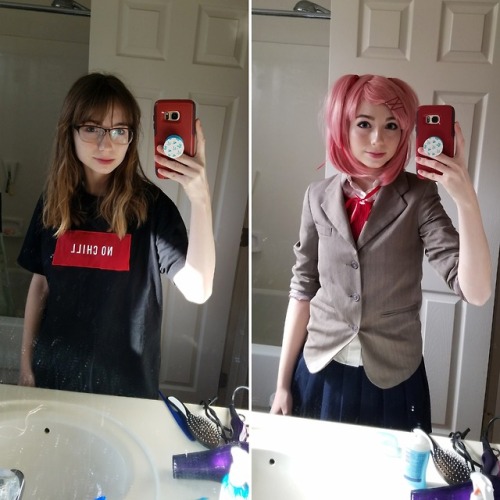 L Email Wig Ddlc Natsuki Cosplay By Stellalasaurus فيسبوك