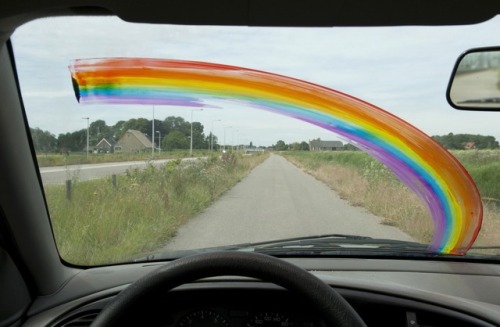 itscolossal:Windshield Rainbow