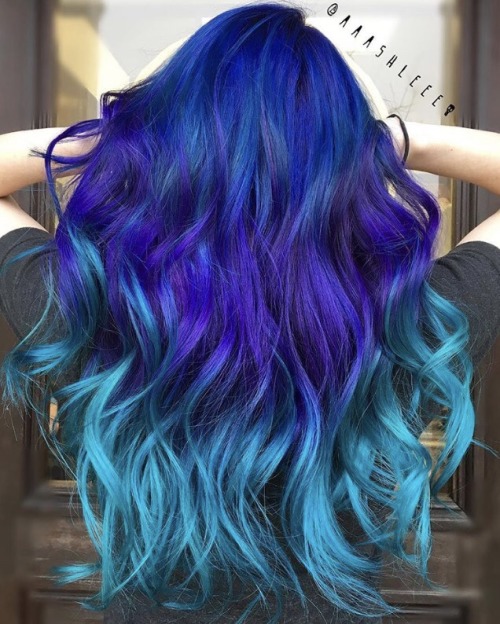 purple and teal hair | Tumblr