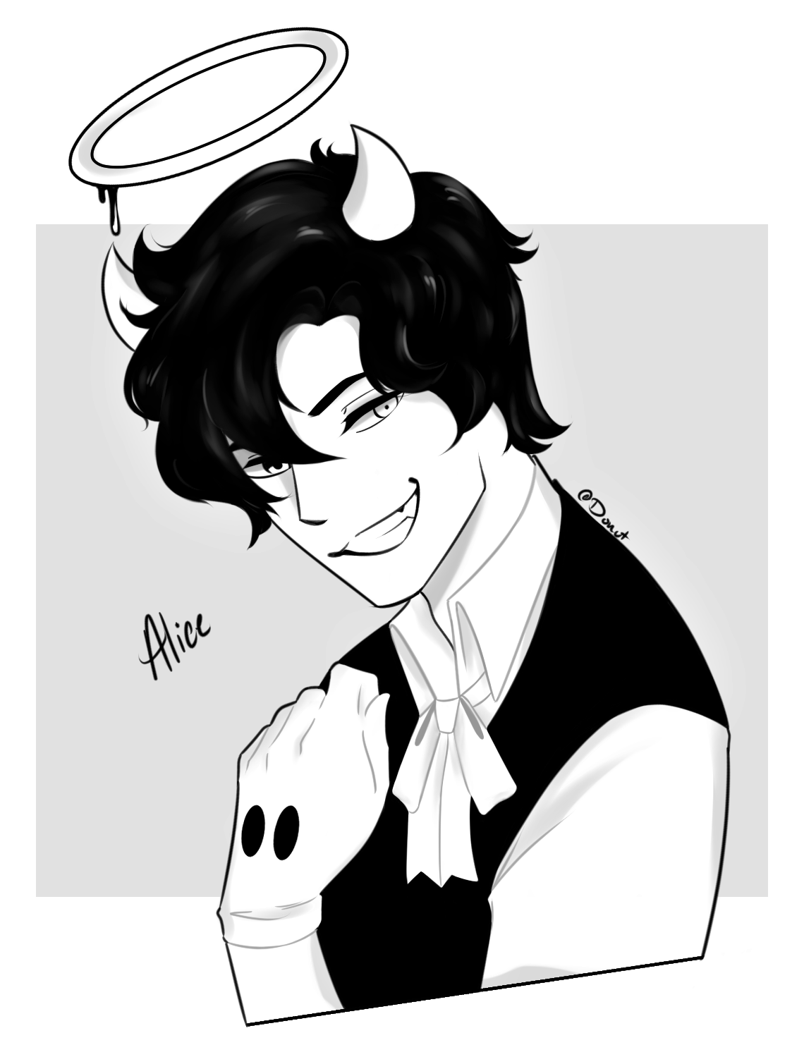 Male Alice Angel. БЕНДИ И чернильная машина хуманизация. БЕНДИ хумка.