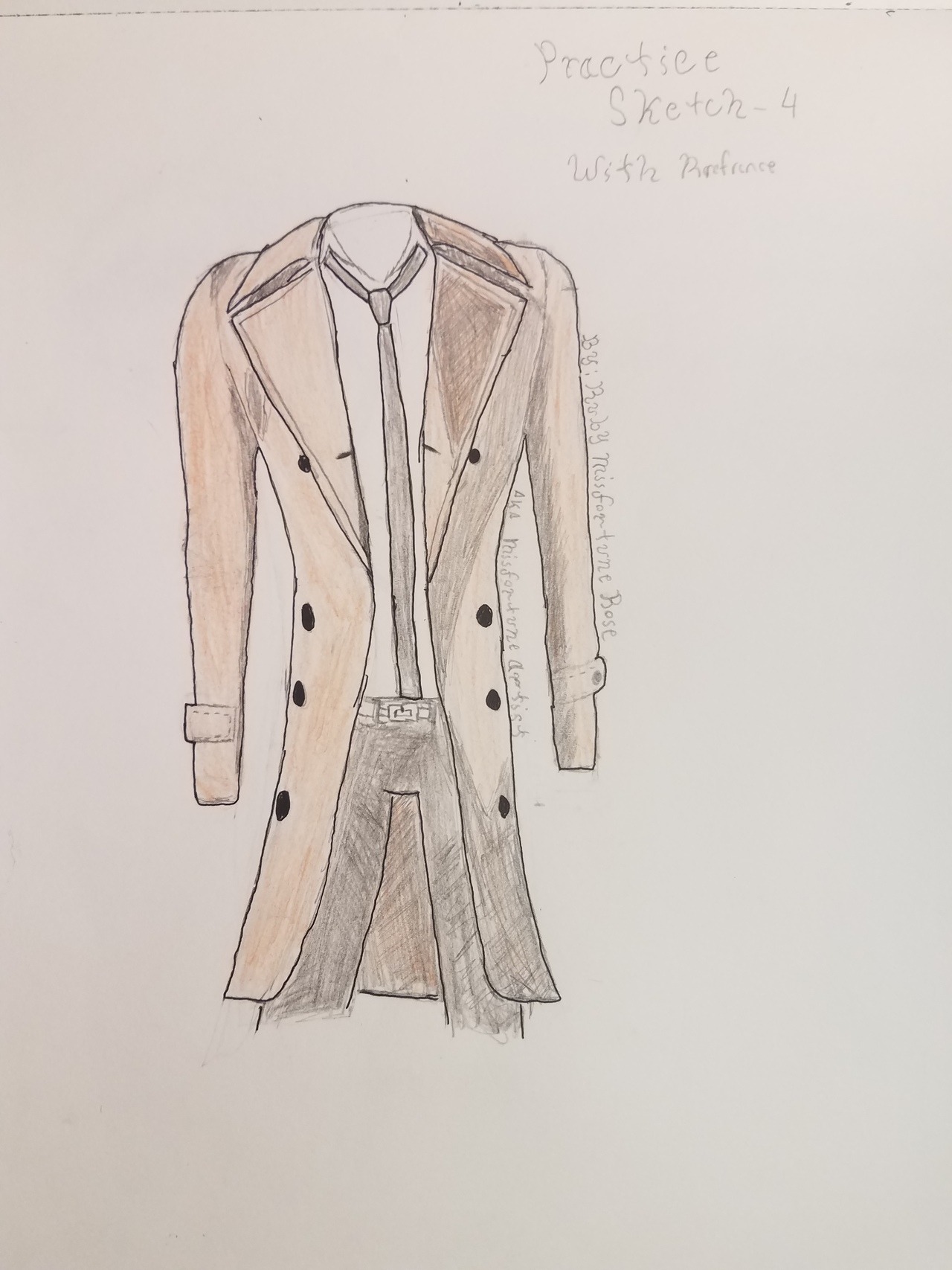 Ruby "wild child" — Reference drawing of Trench Coat