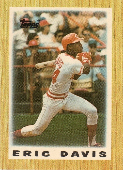 Eric Davis Cincinnati Reds 1987 Cooperstown Away Baseball 