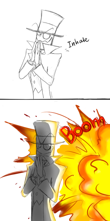 goddamn villainous and its charismatic characters villainous black hat fan art art sketch explosion