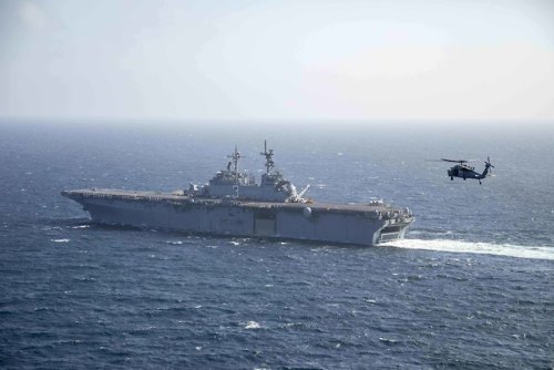 The Kearsarge Ready Group (ARG) transiting the Atlantic Ocean...