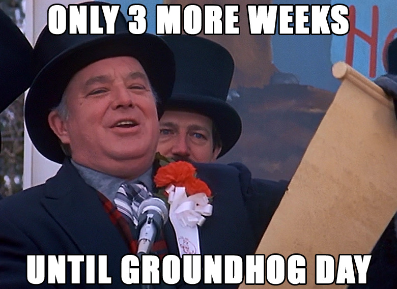 3 more weeks until Groundhog Day