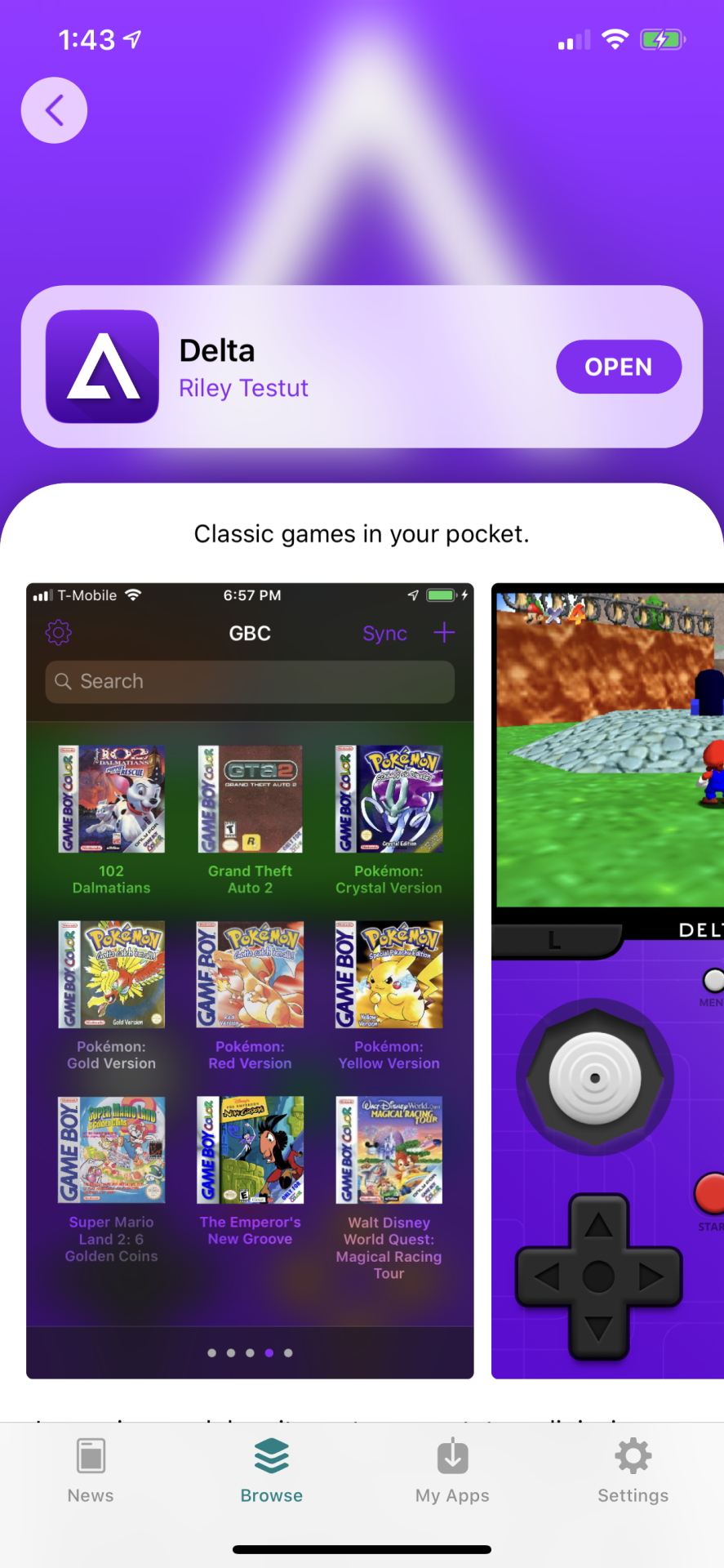 get the delta emulator app