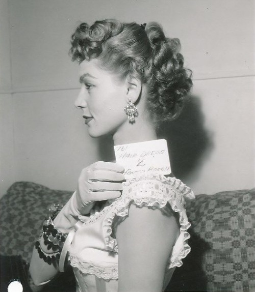 Lauren Bacall - Hair/Dress Test Photos for Bright Leaf, circa...