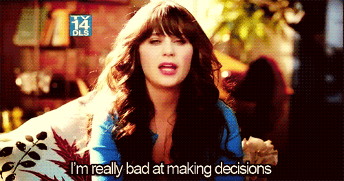 i'm really bad at making decisions gif | WiffleGif