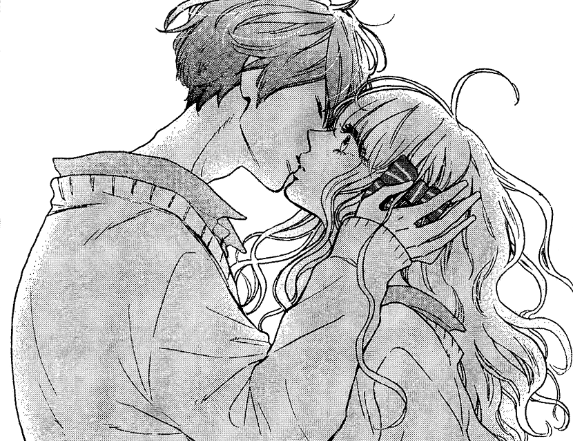 Anime love black and white
