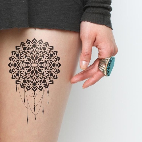 sacred geometry ornamental sleeve tattoo by Andre Cheko TattooNOW