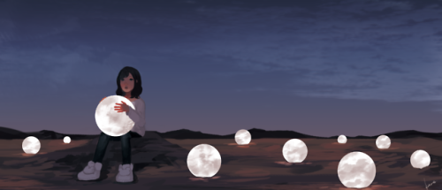 オリジナル 創作 Moon イラスト