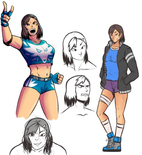 raiderfryarts:trying to design a female wrestler character…