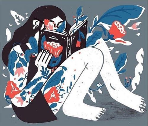 Yo leo, tú lees, ellas leen, nosotras leemos, vosotras leéis y ellas leen /ilustración de Sarah Mazzetti)