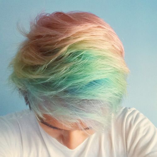 Hair Chalk Short Hair Pastel Rainbow Hair Color C U T E