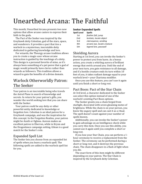 dnd-5e-homebrew:Unearthed Arcana Faithful Arcane Casters:...