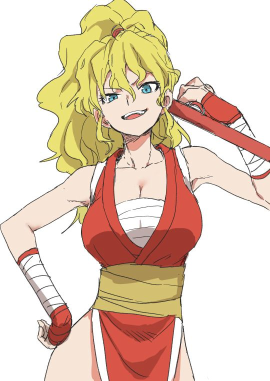 Maki from Final Fight 2 = blond jacked Lyn.