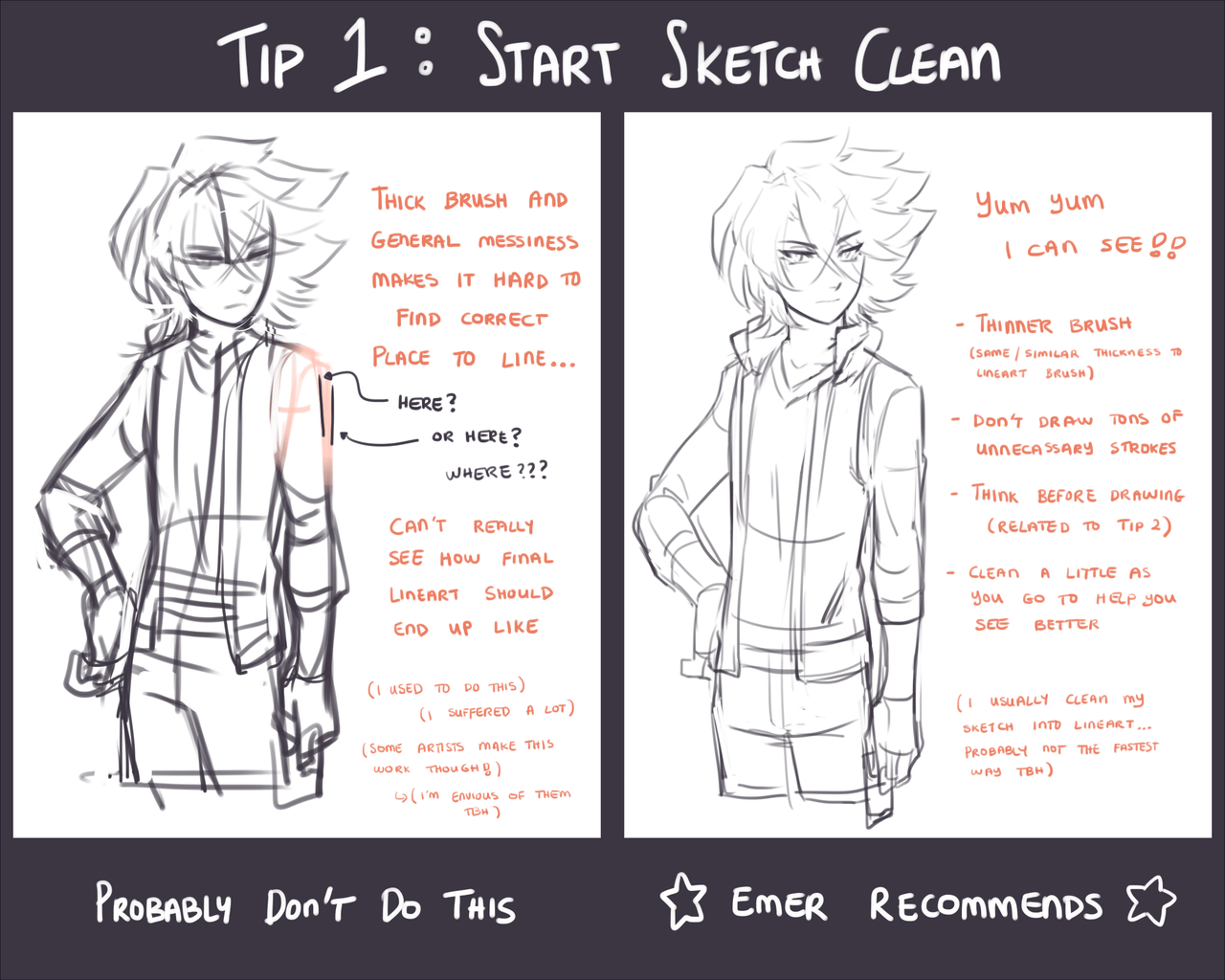 emeraux: Lineart tips for anon which went out of... - I don't know what