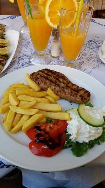 brattylikestoeat:p>Some food we ate in Greece! Delicious...