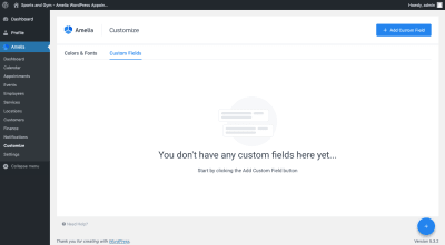 Amelia Custom Fields