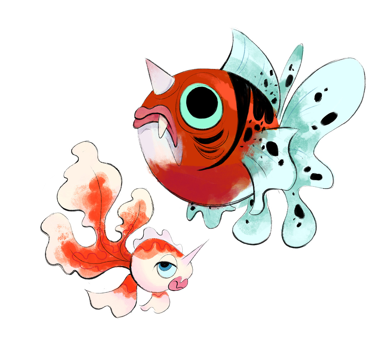 Max Repel Sketchbook — Goldeen and Seaking