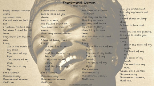 phenomenal woman lyrics