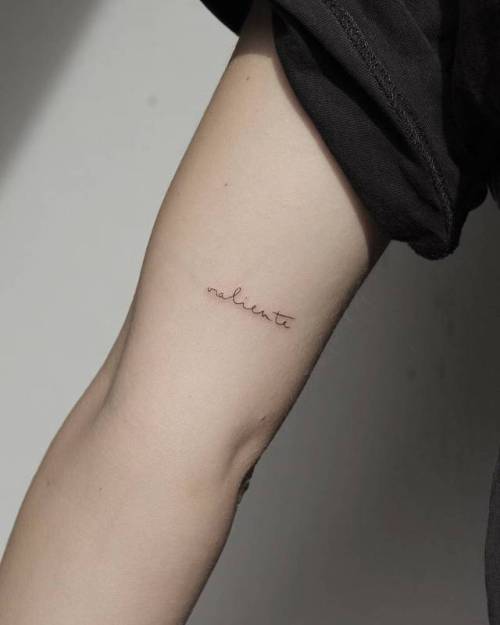 Aimetoi toimême tattoo which means love