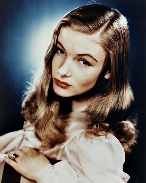 Classic Hollywood Always, Veronica Lake in a colour photograph from the...