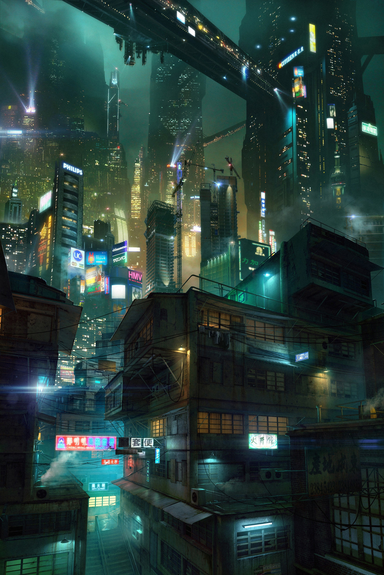 Slums of Hong Kong by Yuri Gvozdenko : r/Cyberpunk