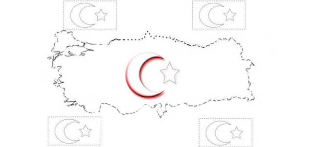 Turk Bayraklari Turk Bayragi Boyama Kagidi Calismasi