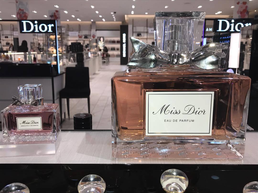 Came across a giant Miss Dior perfume against the...
