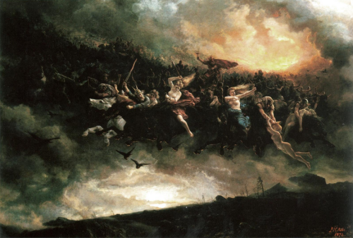 odinstempleone:The Wild Hunt, here as envisioned and painted by...