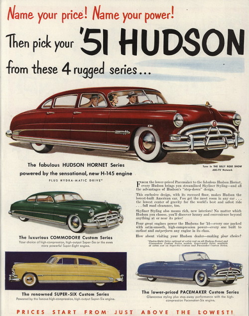 aacalibrary:Some Hudson ads from 1951