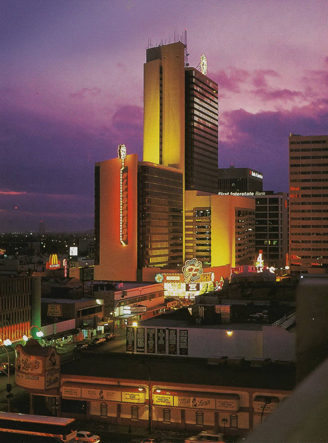 Vintage Las Vegas — Fitzgerald’s c. 1994. View from the Fremont Hotel...