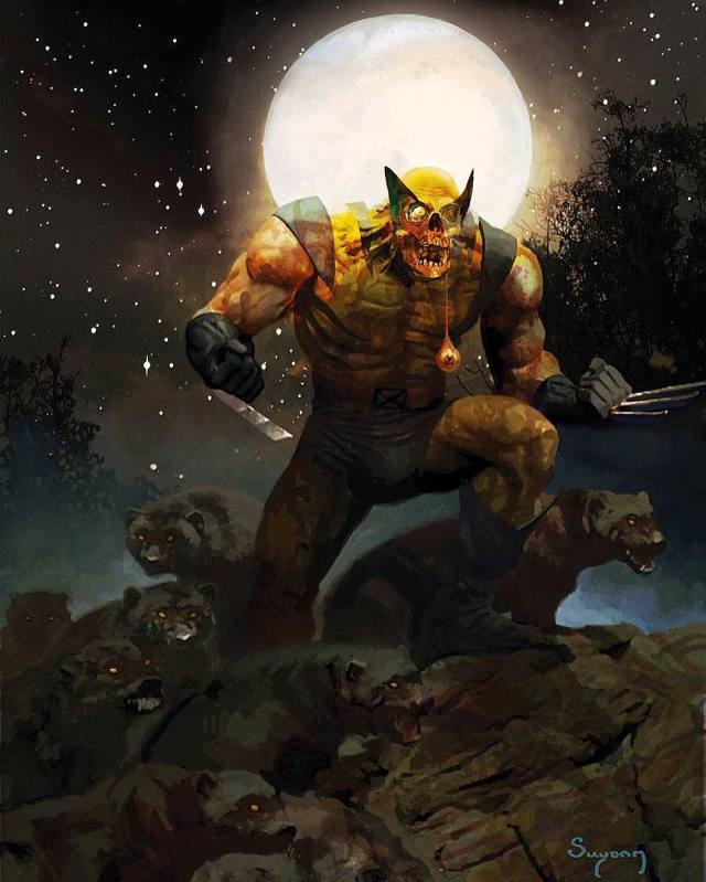 marvel zombies wolverine statue