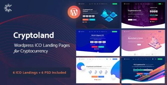 Cryptoland v2.1.3 – ICO Landing Pages WordPress Theme Nulled
